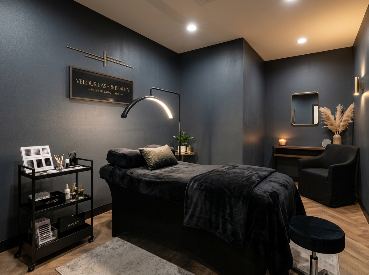 Elegant Black Opal Private Studio Sanctuary Interior